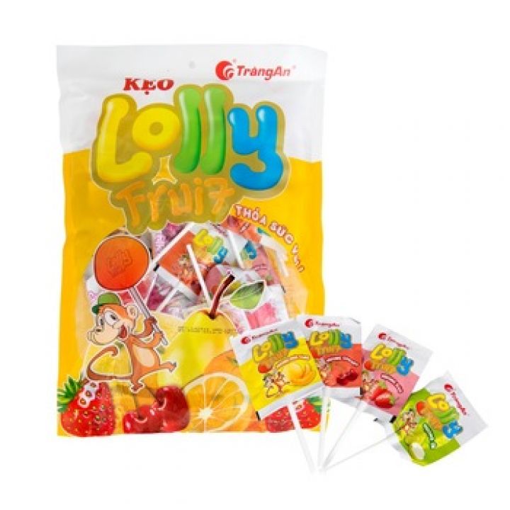 Kẹo Mút Lolly Fruit Tràng An Gói 12 Que