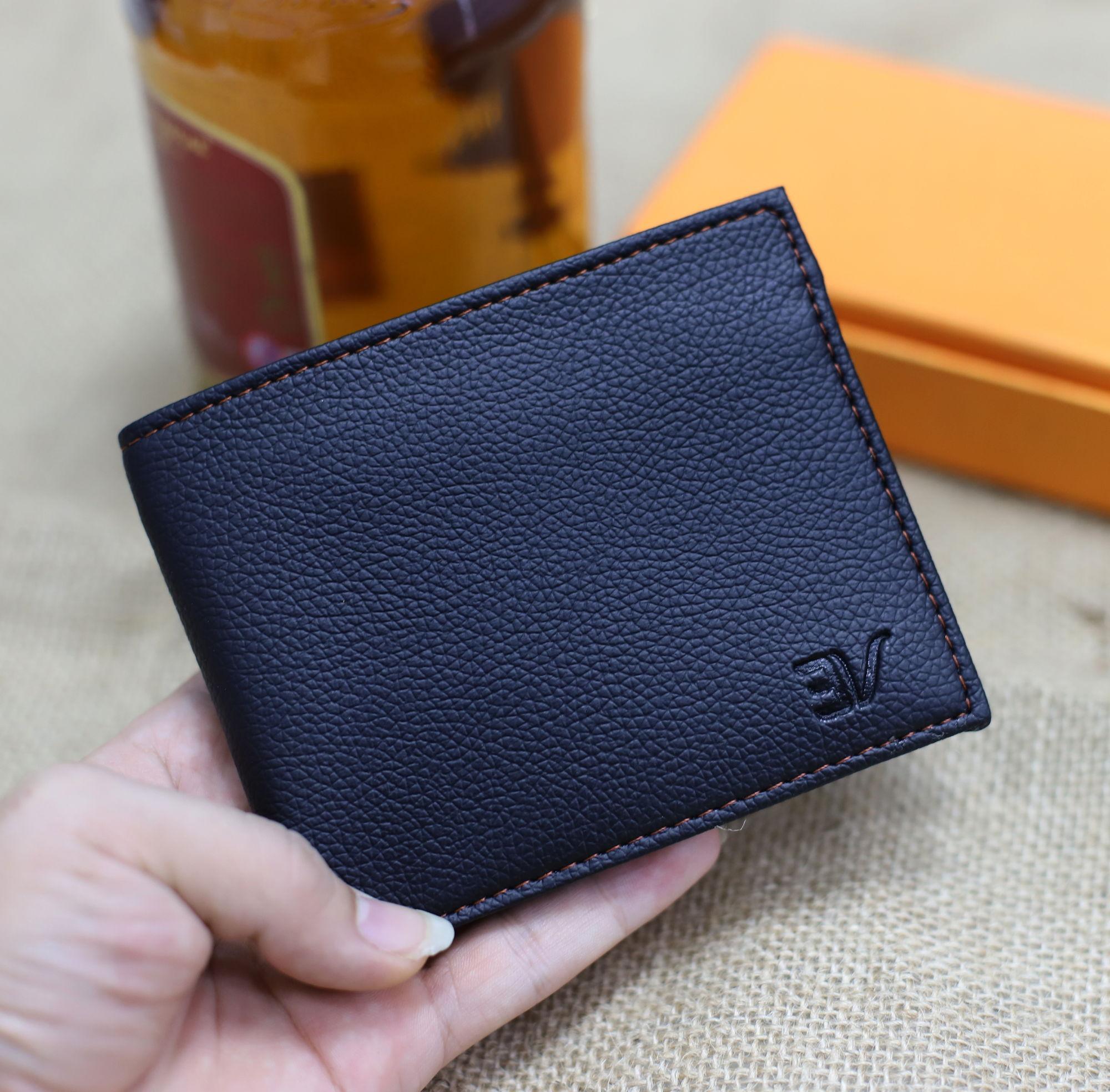 Ví da nam dáng ngang tiện dụng 3V- Bảo hành da 12 tháng- V01