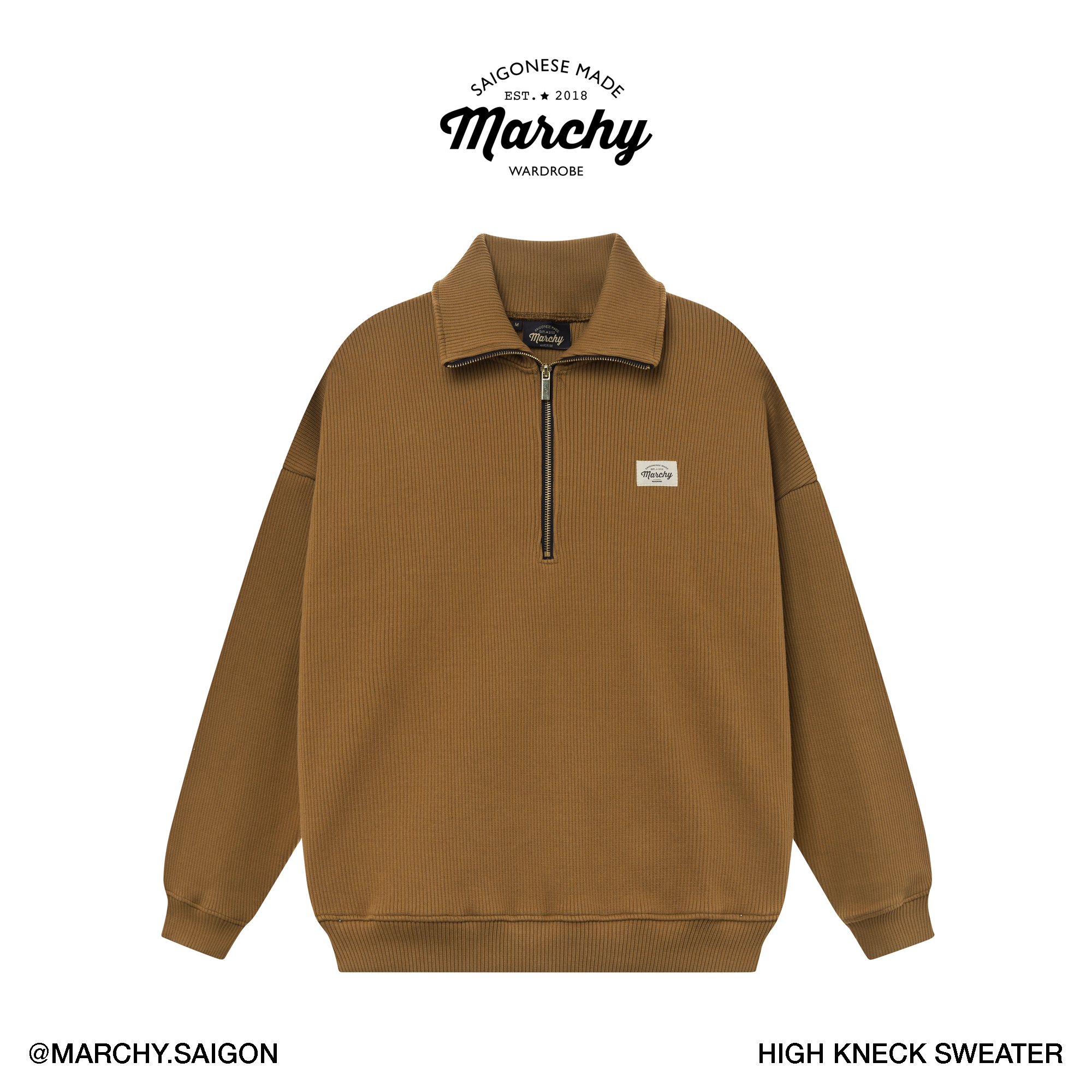 [nhập lazsohot2- giảm 20% đơn 199k|marchy - high neck sweater - áo khoác cổ cao