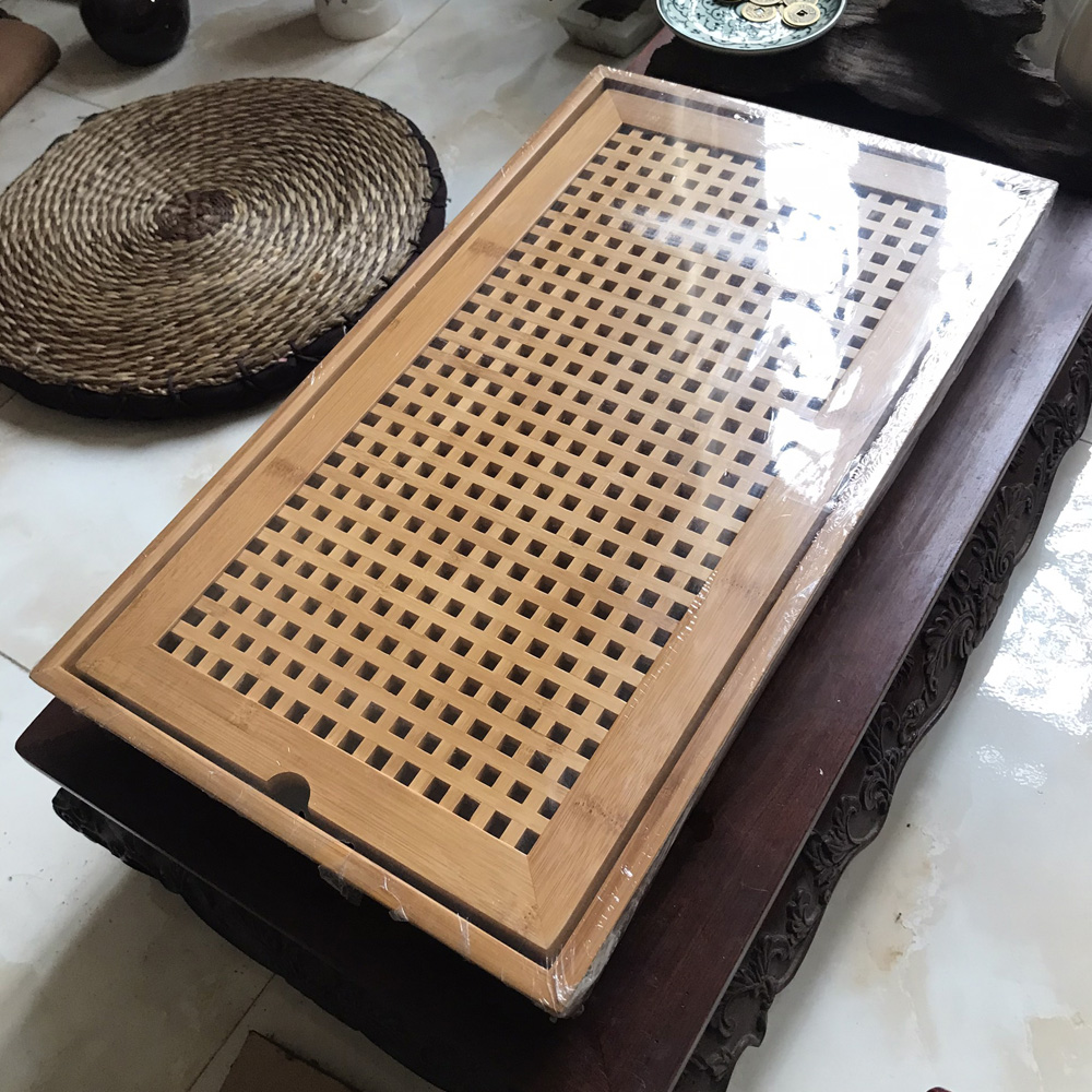 Khay trà tre cao cấp chữ nhật kích thước 506 kt 05
