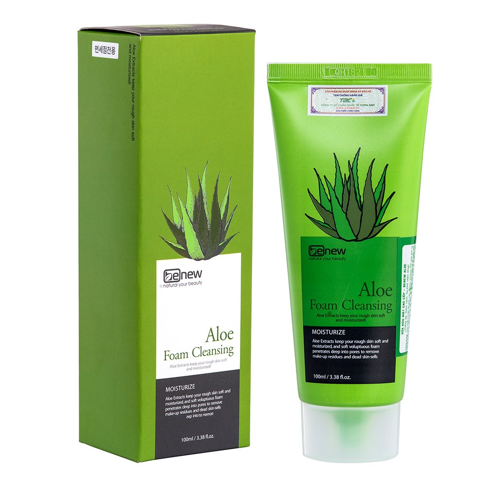 Sữa rửa mặt Lô hội Benew Cleansing Foam dưỡng ẩm, tăng độ đàn hồi Hàn Quốc 100ml