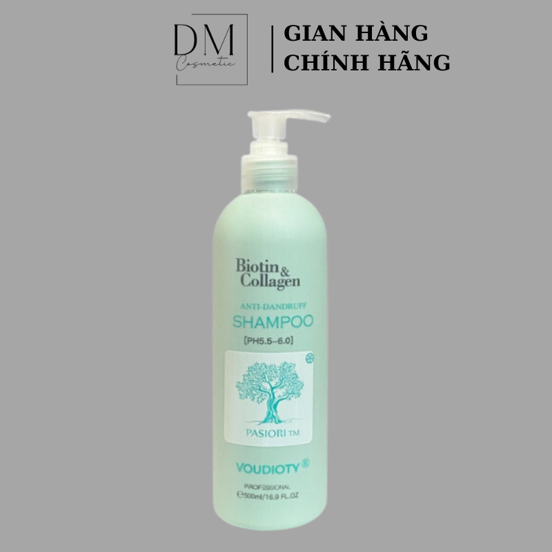 Dầu gội đầu, Dầu gội Biotin Collagen phục hồi tóc và ngăn gầu chai xanh biển 500ml - 1000ml