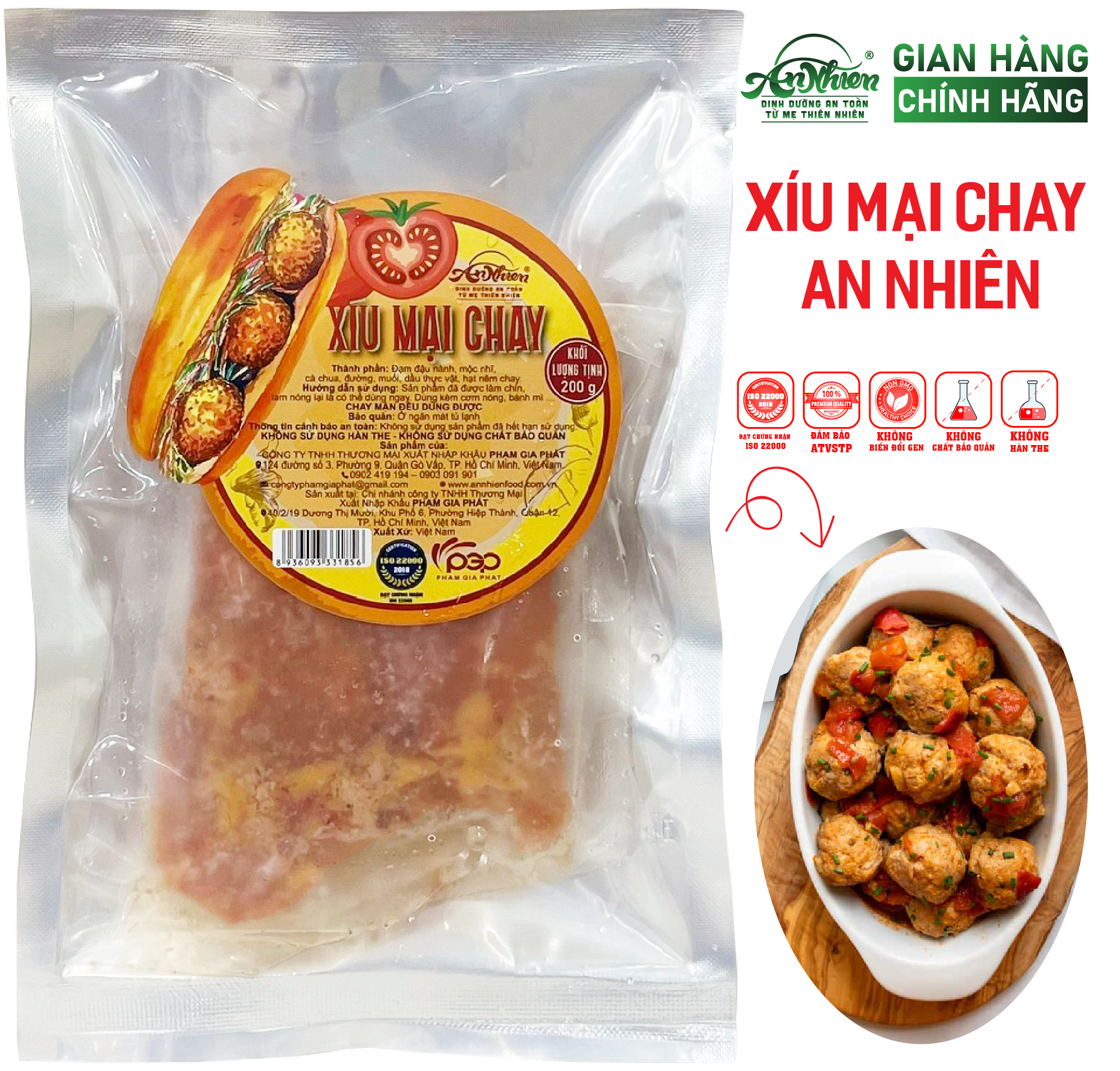Xíu mại chay an nhiên 200g