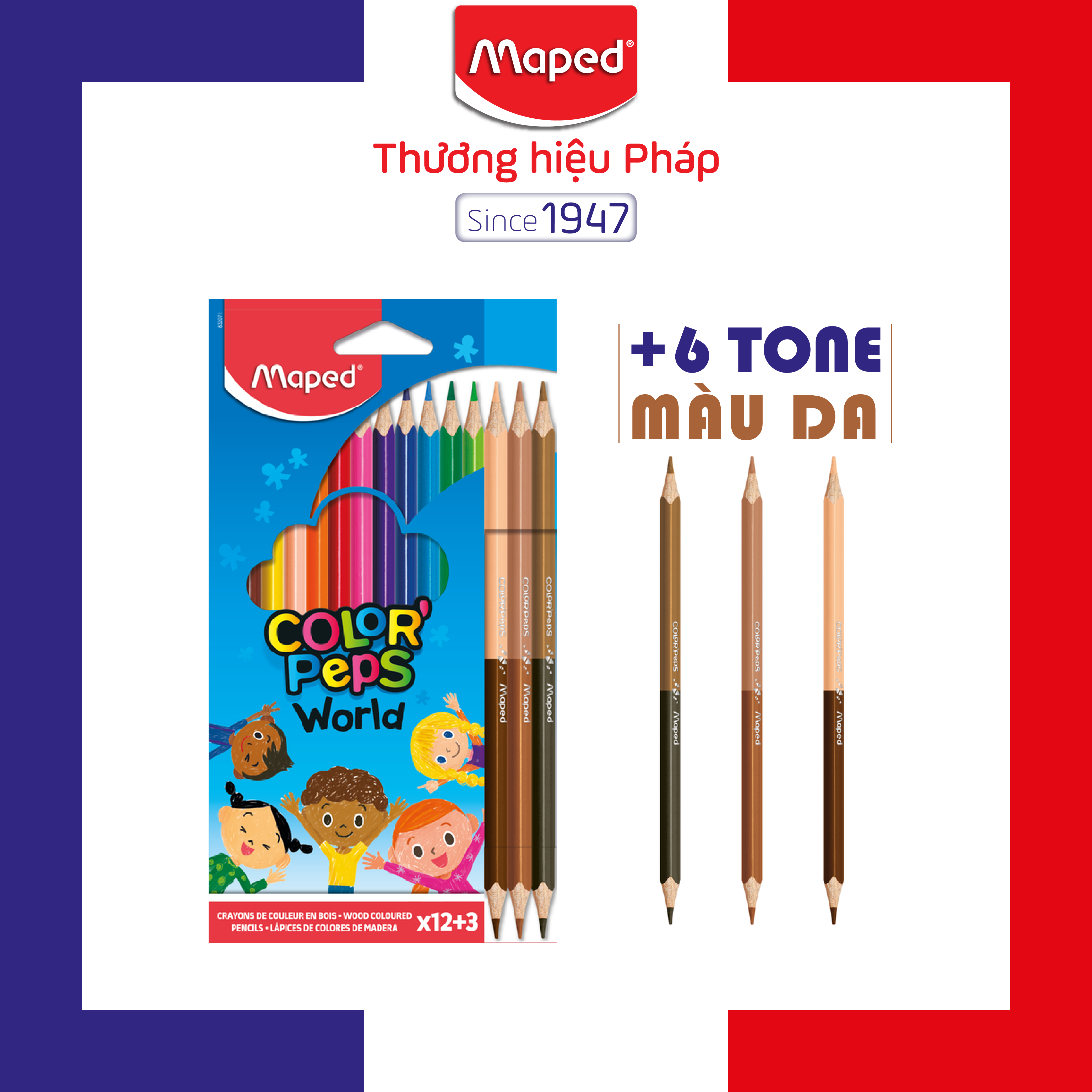 Maped - chì màu color'peps 18 màu