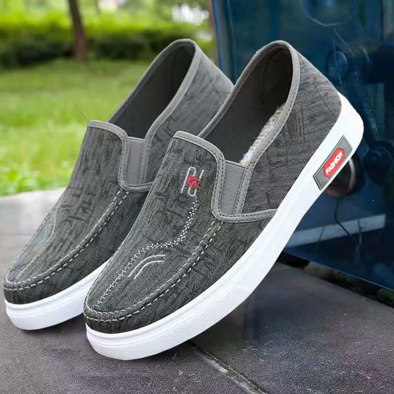 FCTOPEOPLE Giày lười nam Giày thể thao mềm mại bằng vải canvas phẳng phong cách Hàn Quốc mới Giày vải thường ngày - 2