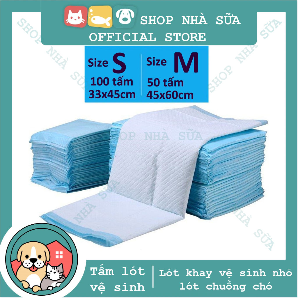 Miếng tã lót khay vệ sinh- Tã giấy lót chuồng chó, lót sàn xe 2 KÍCH THƯỚC