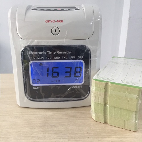 Máy chấm công thẻ giấy okyo - n08