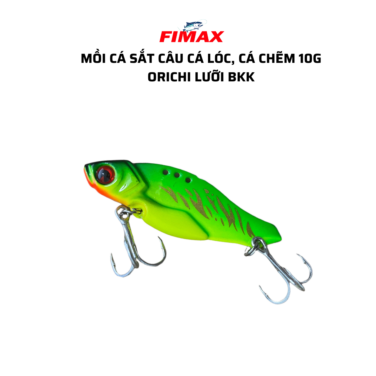 Mồi cá sắt câu cá lóc, câu cá chẽm Orichi 10g siêu nhạy - Mồi câu lure chìm câu cá lóc hiệu quả