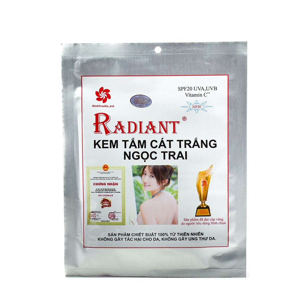 Sữa tắm trắng Kem bột Ngọc Trai Radiant chuẩn SPA 125g