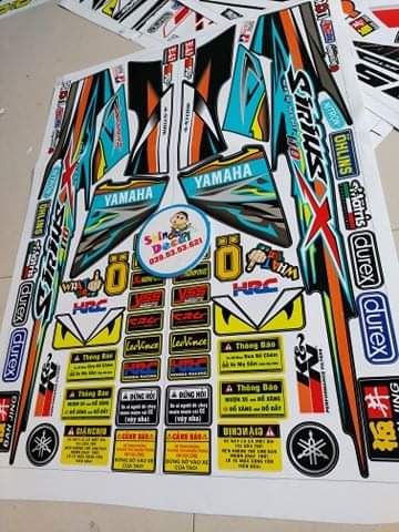 Tem Sirius X xanh ngọc tặng logo