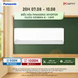 [CHỈ GIAO MIỀN BẮC] [Trả góp 0%] [Chỉ giao miền Bắc] Máy lạnh/Điều hòa Panasonic Inverter CU/CS-XZ12BKH-8 - 1.5HP - Hai chiều - Eco AI - Lọc sạch không khí NanoeX - Wifi - Hàng chính hãng