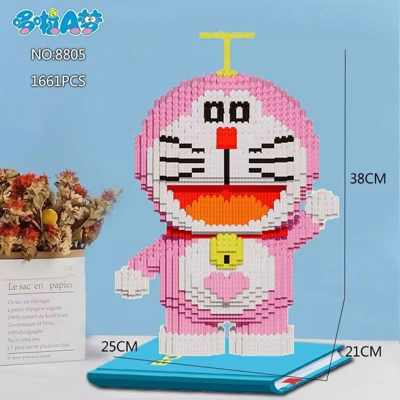 mô hình  Doraemon Thần Tài Cáo Nick Thỏ Judy Bearick  Size LỚN xếp hình mini Đồ chơi trang trí Decor đáng yêu