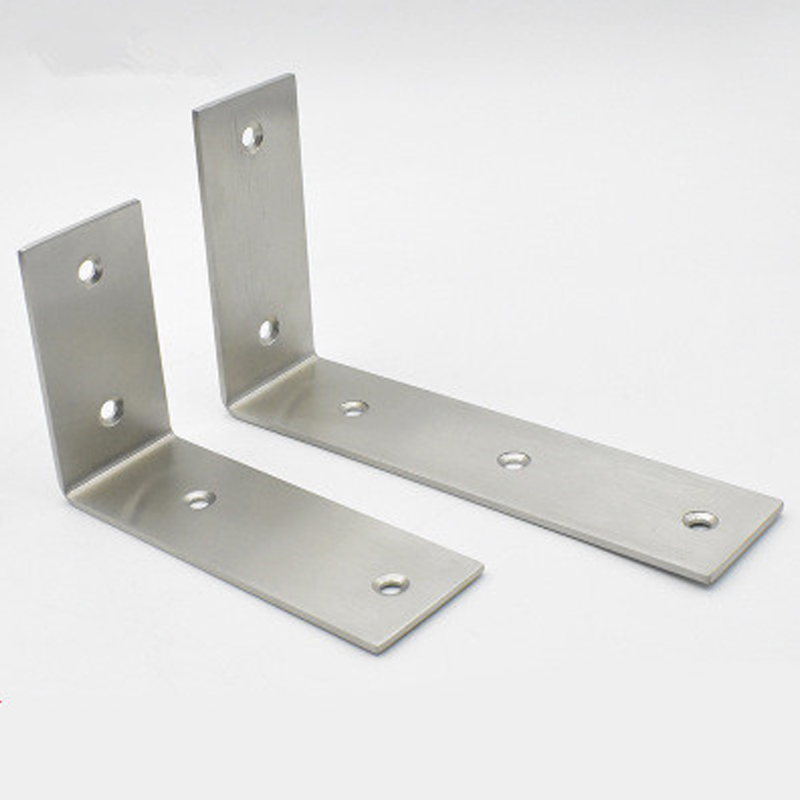 2 Pcs 125175Mm Lớn Thép Không Gỉ 90 Độ Khung Góc L Loại Tường Đồ Nội Thất Kệ Chân Đế