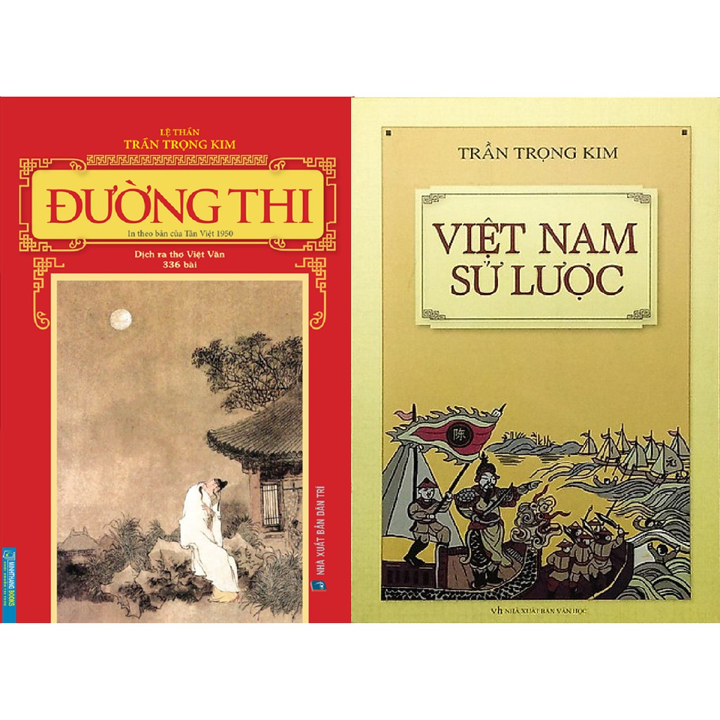nguyetlinhbook Combo Sách - Tác Giả Trần Trọng Kim: Đường Thi + Việt Nam Sử Lược (nguyetlinhbook).