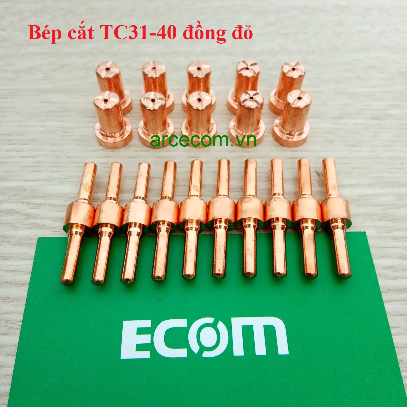 Bép cắt plasma tc31-40 đồng đỏ , đóng gói 10 bộ