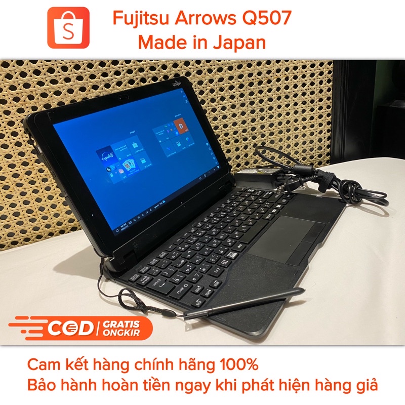 Máy tính bảng Fujitsu Q507 Ram 4G SSD 128 màn 10.1 inches Pin 5h-7h chạy Windows10 64bit