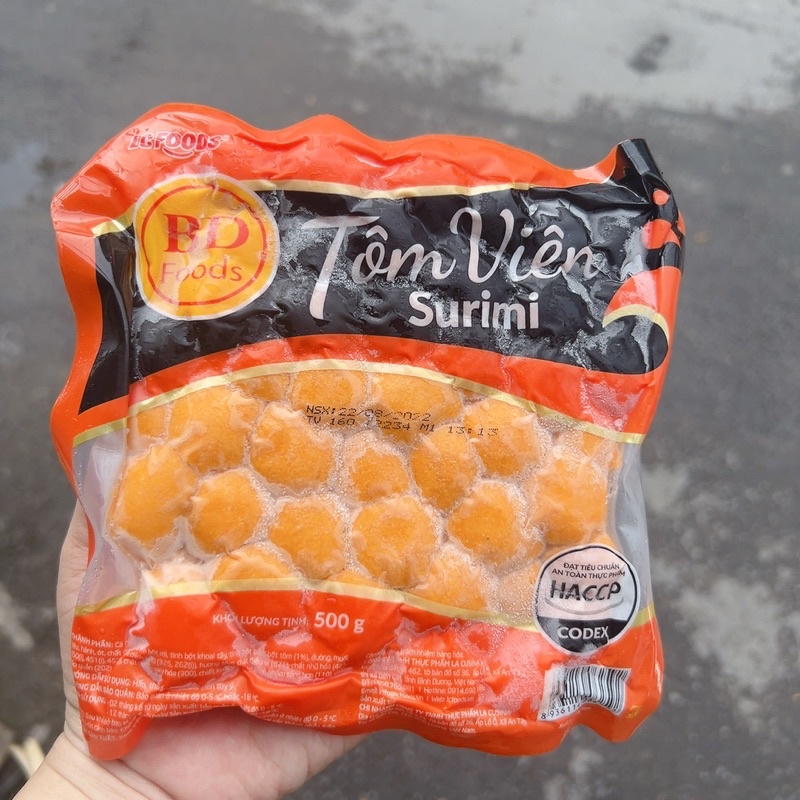 Tôm viên chiên túi 500gr