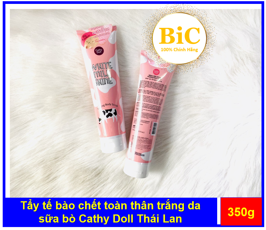 [HCM]Tẩy tế bào chết toàn thân trắng da sữa bò Cathy Doll White Milk Shine Peeling Body Scrub 320ml