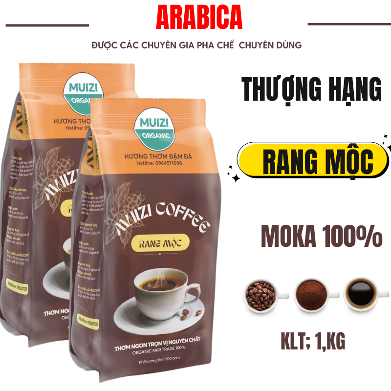 Cà phê hạt nguyên chất arabica 100% rang mộc vị chua thanh ngọt hậu thơm dịu dàng