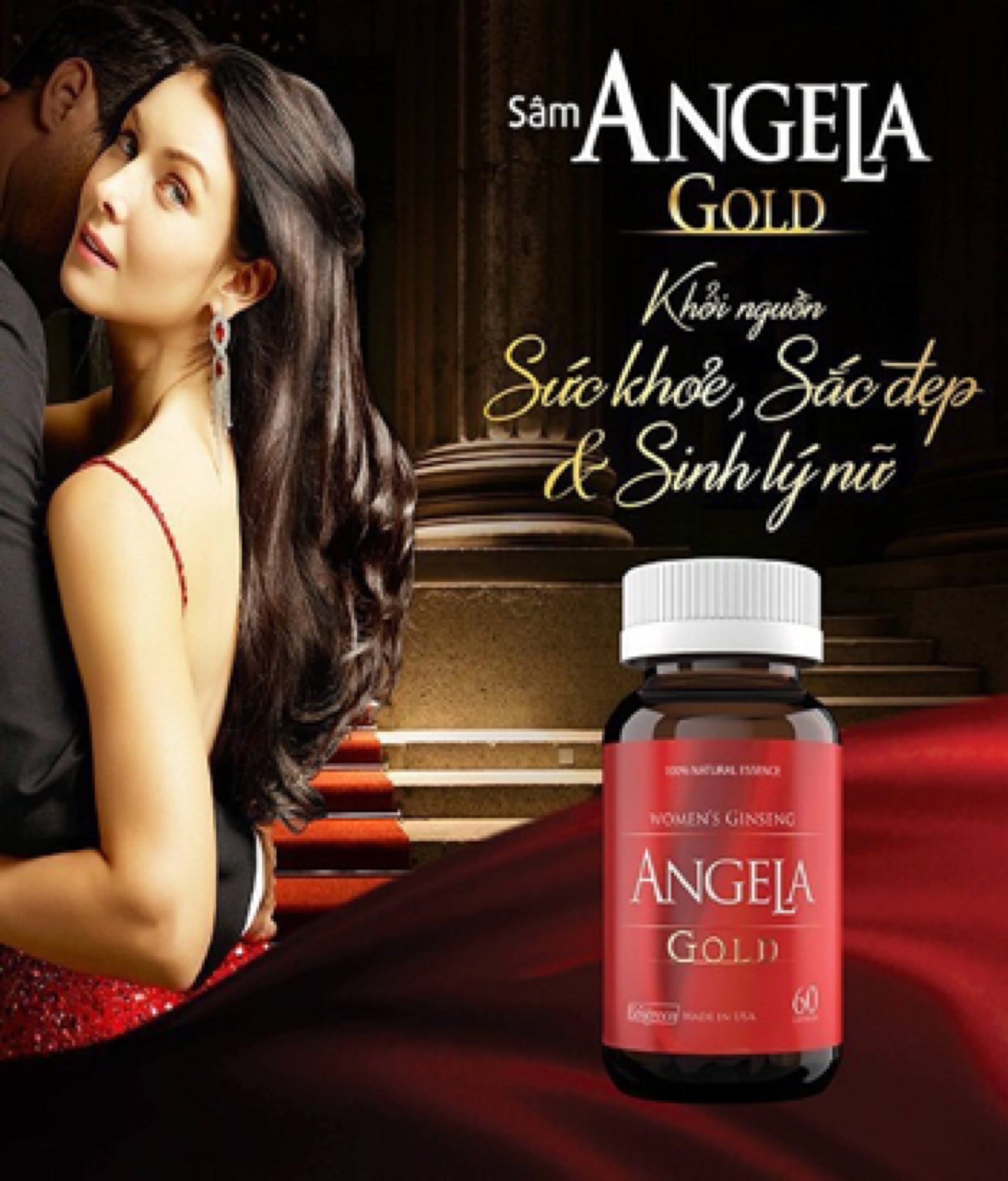 Sâm Angela Gold Chai 60viên