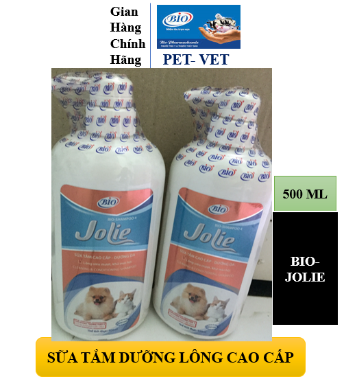 Sữa tắm cao cấp chó mèo bio-jolie 500ml. dầu gội chó mèo mượt lông, ngừa hôi lông, ve, ghẻ