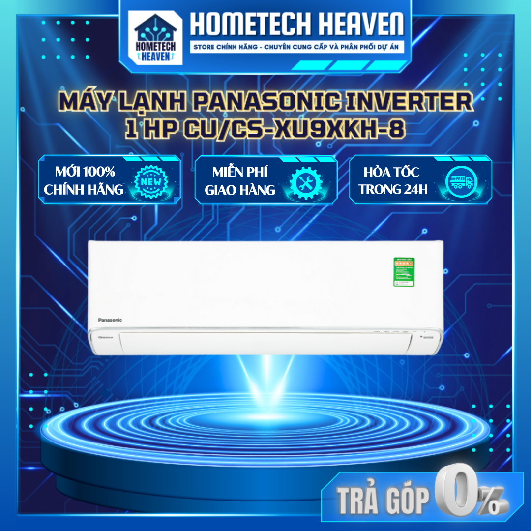 Máy lạnh Panasonic Inverter 1 HP CU/CS-XU9XKH-8 - Dưới 15 m², Công suất làm lạnh 2.55 kW