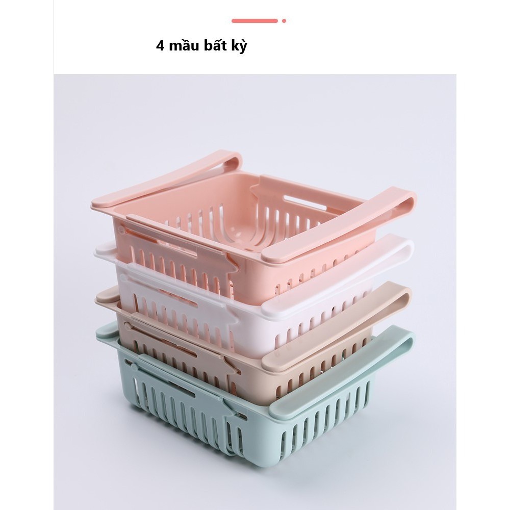 Khay rổ nhựa kéo dài đựng thức ăn thực phẩm trong tủ lạnh thông minh tiện dụng - GD1122