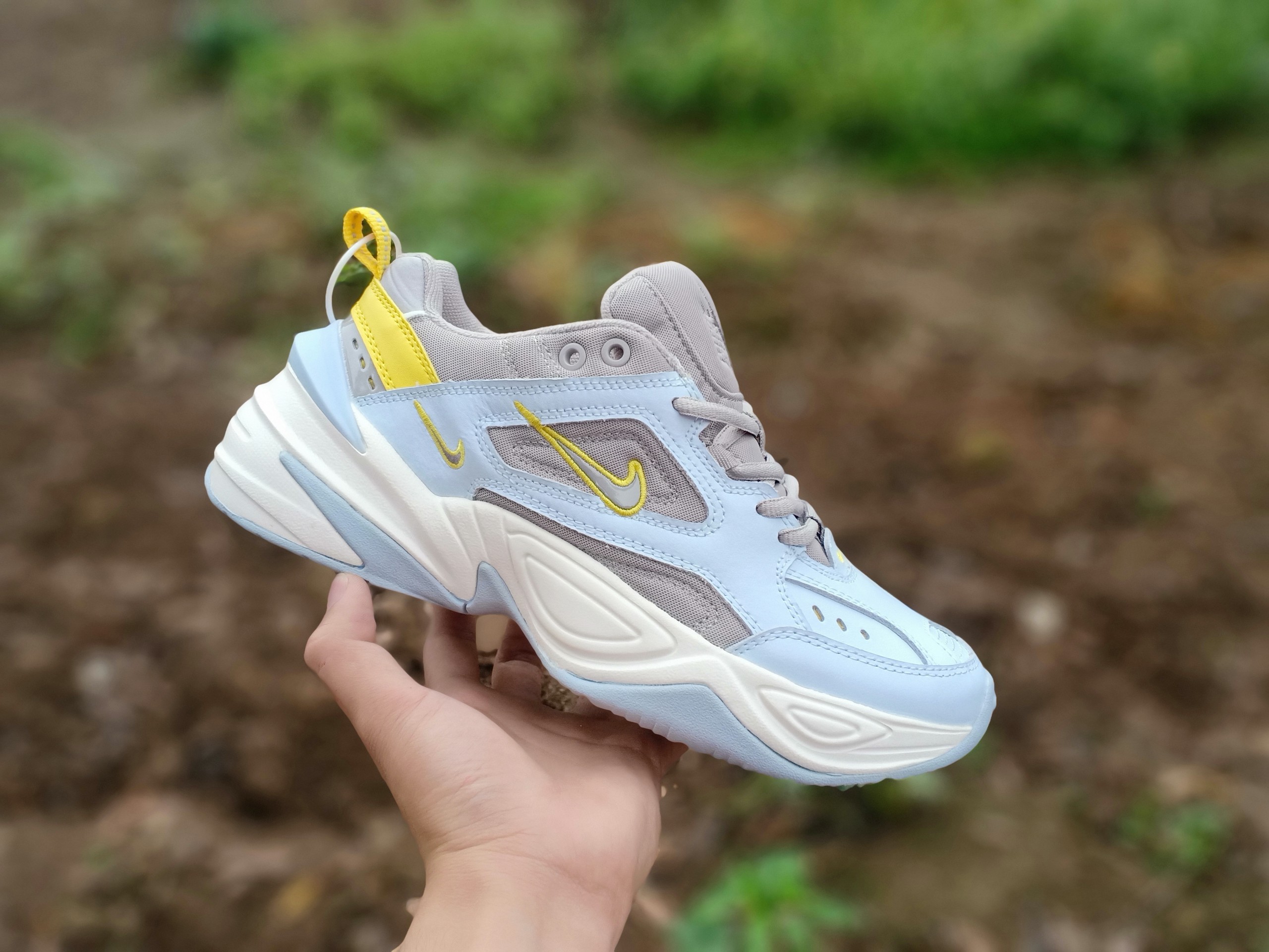 Giày sneaker unisex m2k-11 xanh vàng full bill, box