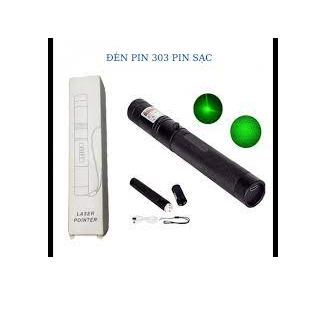 Đèn Pin Laser 303 Tia xanh lá cực mạnh siêu sáng