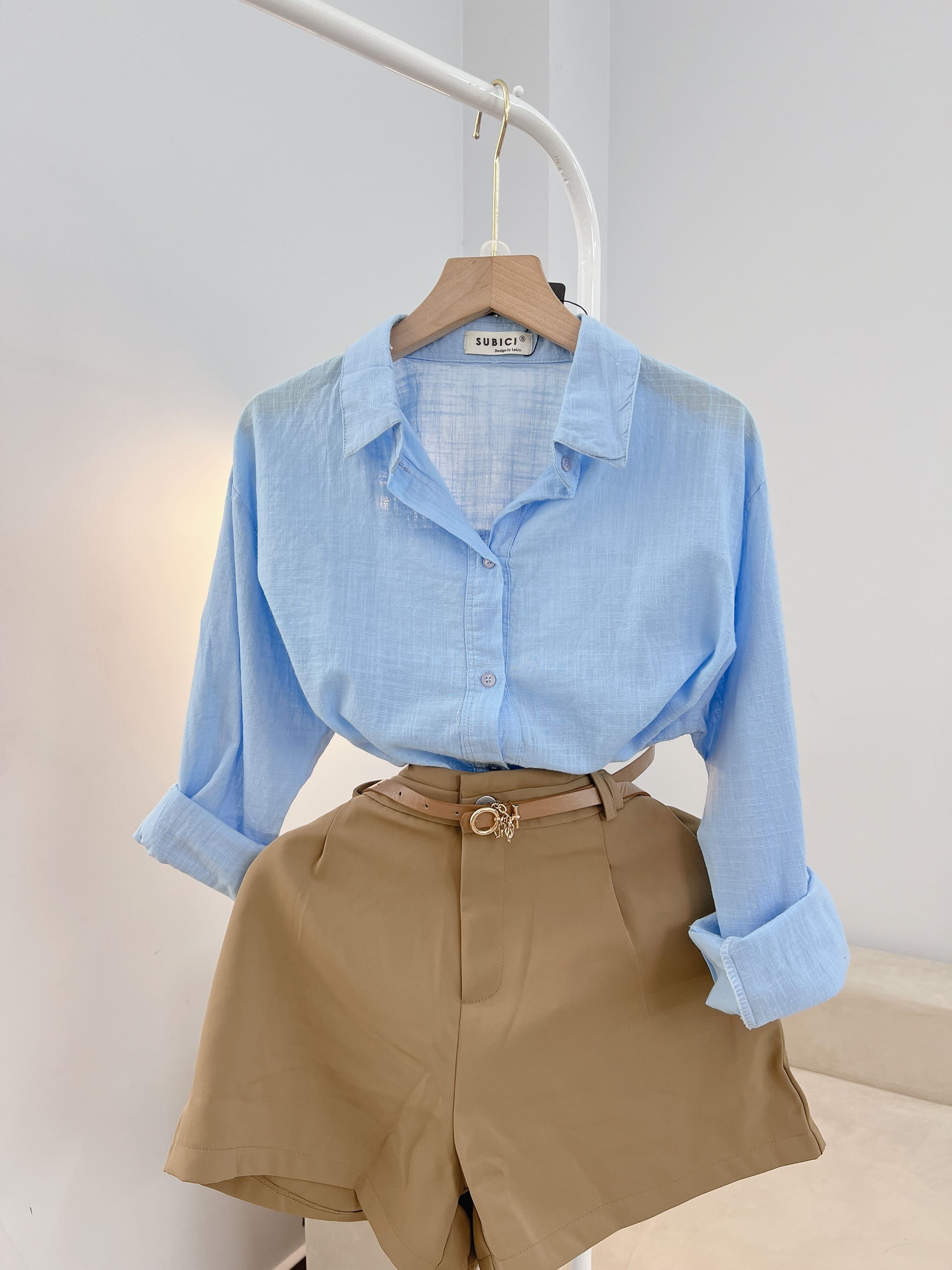 Áo sơ mi nữ linen nhiều màu freesize mềm mát, áo sơ mi form rộng vừa chất cotton linen cúc màu dành cho nữ subici
