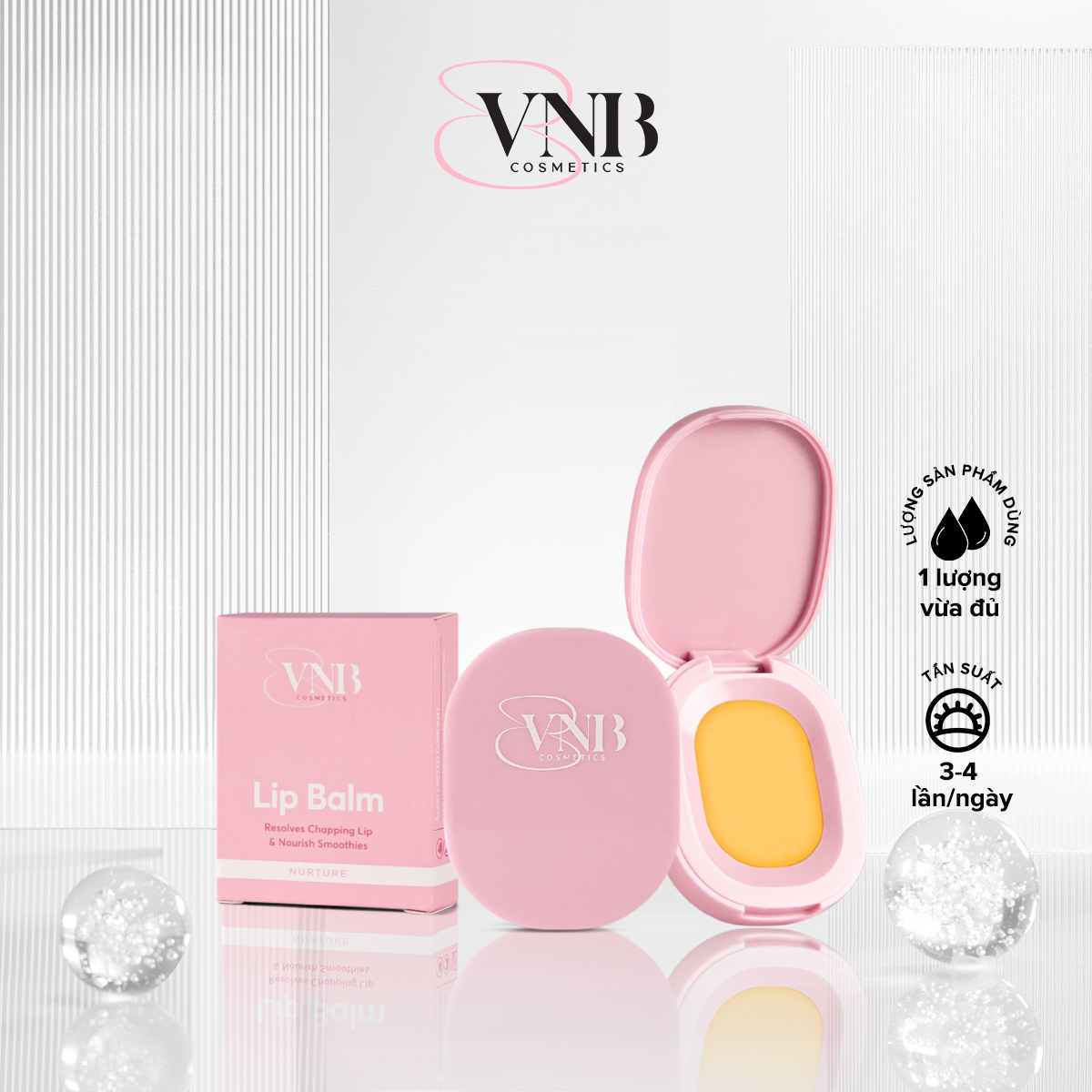 Son dưỡng ẩm môi không màu B VNB giảm thâm khô nứt nẻ môi thành phần tự nhiên SD0900