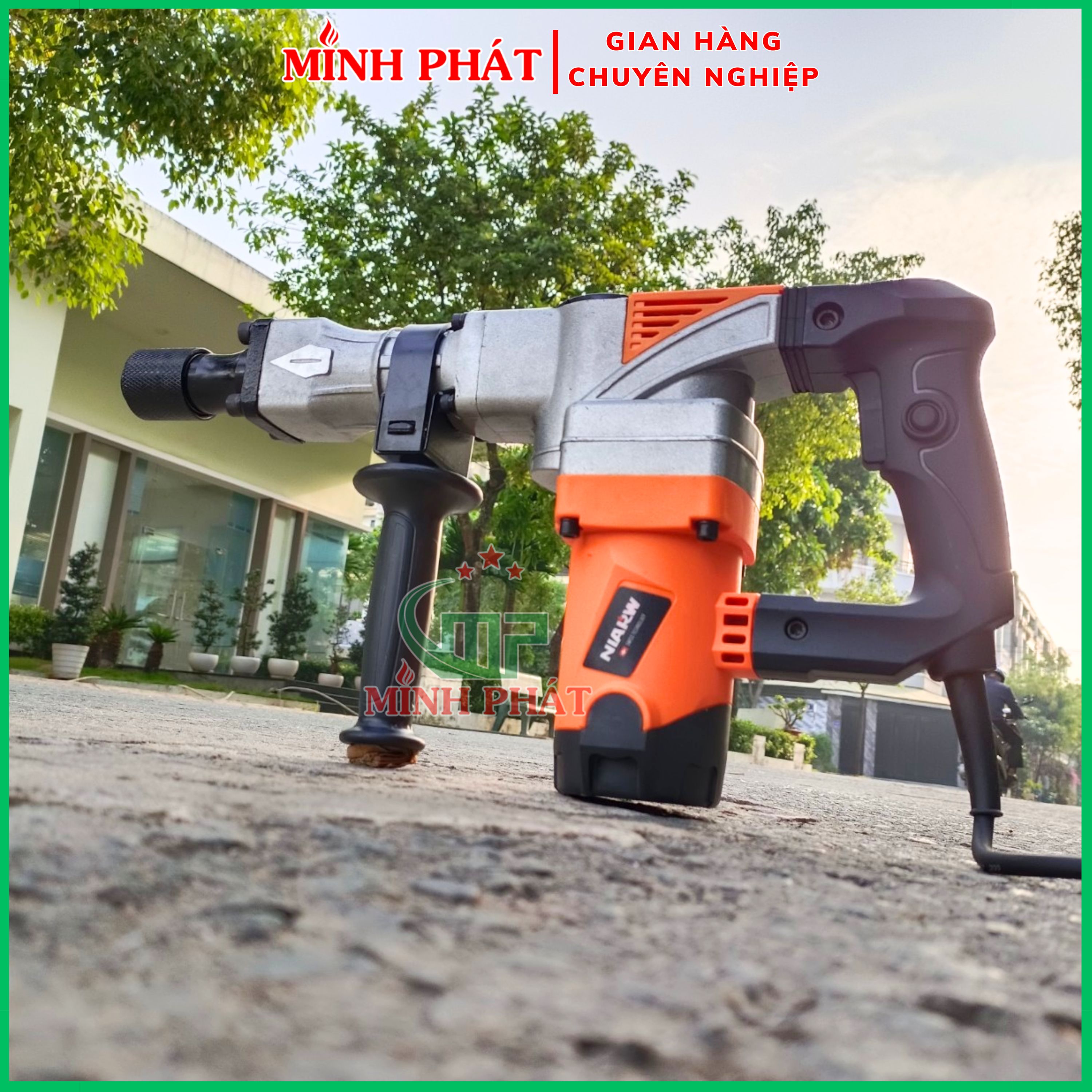 [Tặng Quà 🎁🎁🎁] Máy Đục Bê Tông Công Suất Lớn Niarw 3980w Đầu Mũi 17mm Minh Phát