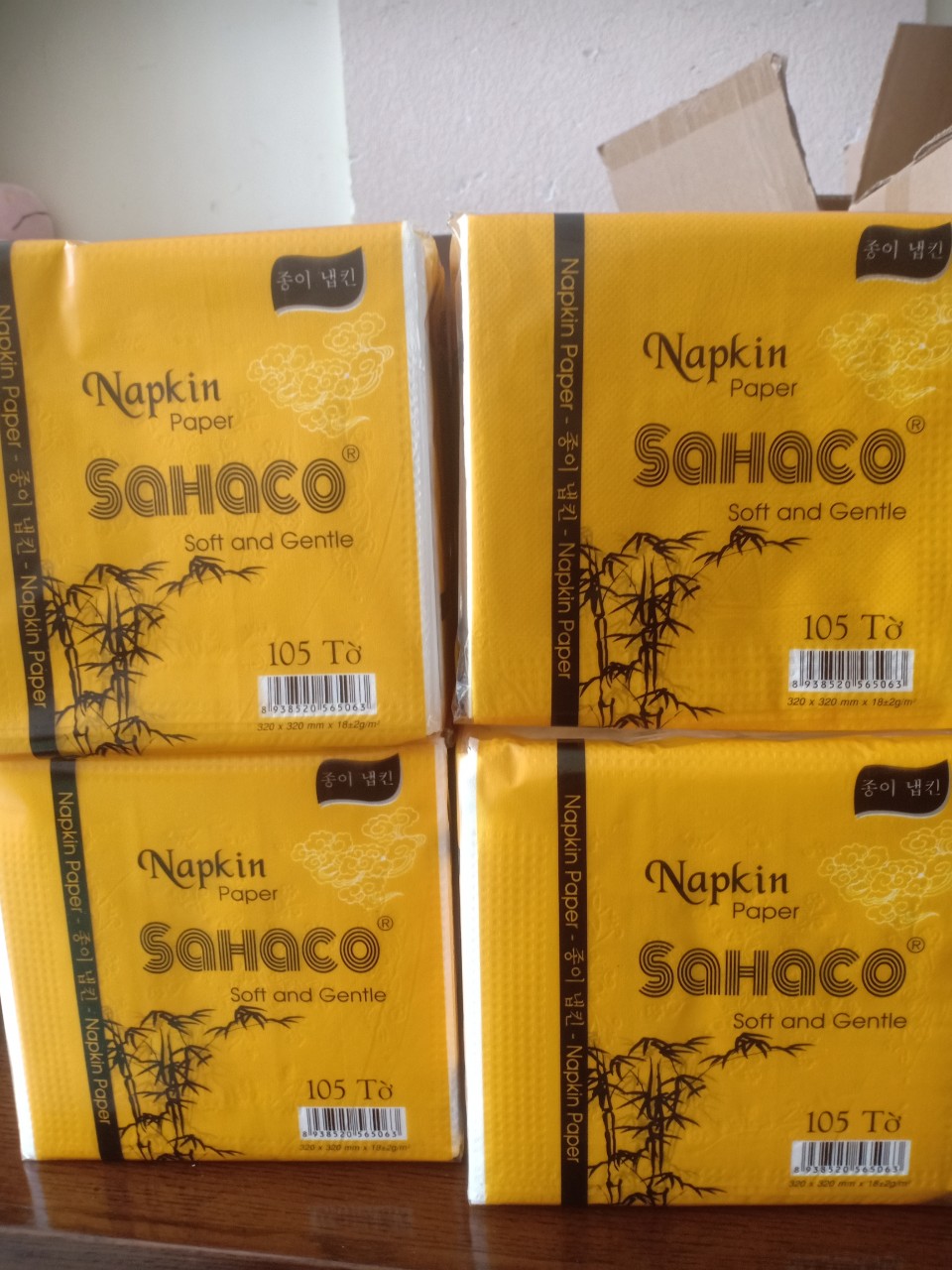Combo 5 bịch khăn giấy ăn đa năng cao cấp chất liệu lụa SAHACO 105 tờ 1 bịch