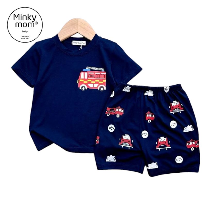 Minky Mom Cold Elastic Sleeveless Set with Car Print for Boys 7-28 kg Tn-In215 - 4