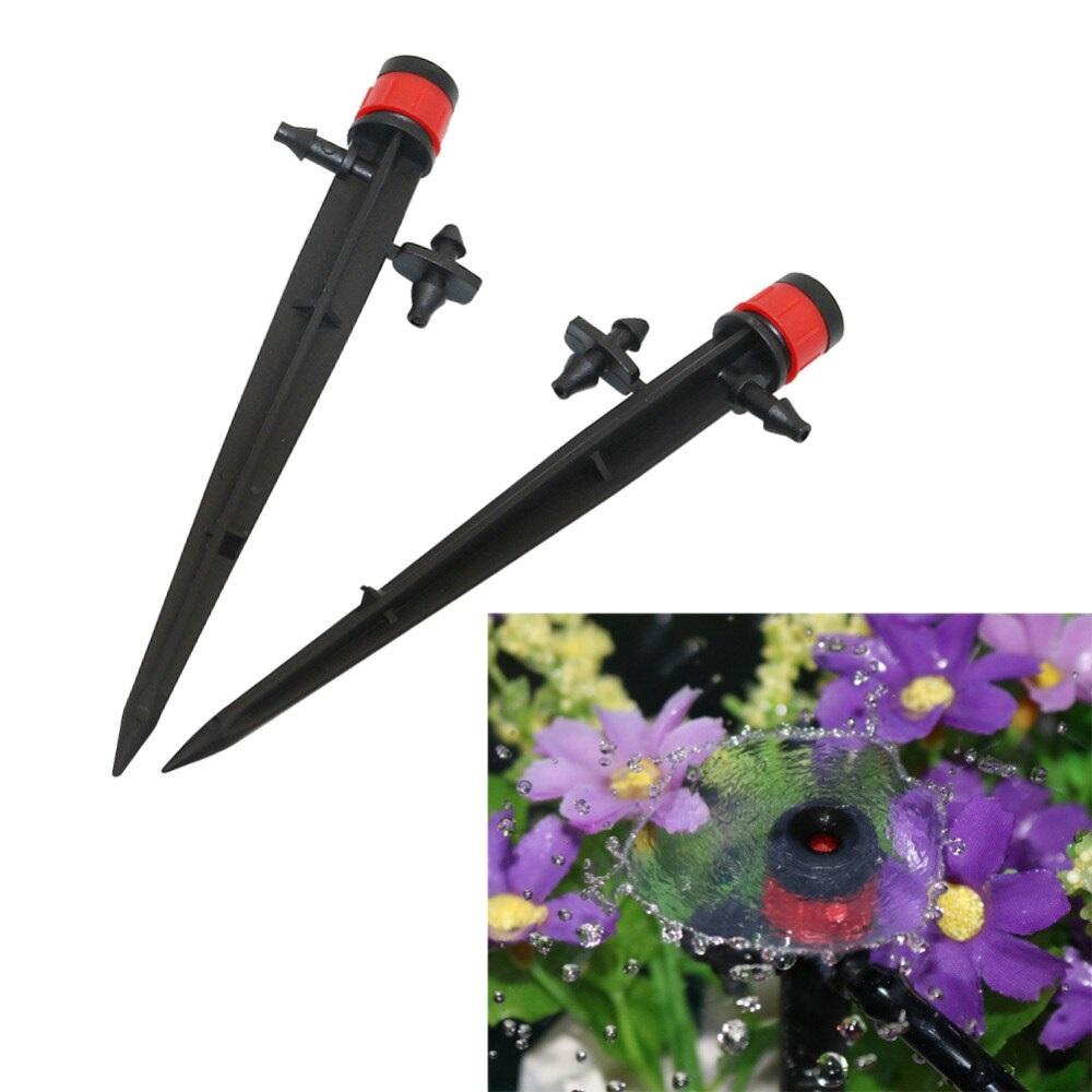 50 Que cắm tưới nhỏ giọt 8 tia hoặc béc phun xòe điều chỉnh được bán kính 0 - 1m có thể để nhỏ giọt được kèm khởi thủy 6mm