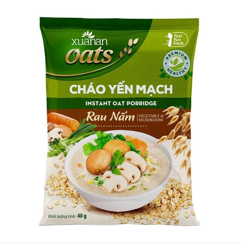 Cháo Yến Mạch Rau Nấm Xuân An- Mua 6 Tặng 1 Gói Ngẫu Nhiên