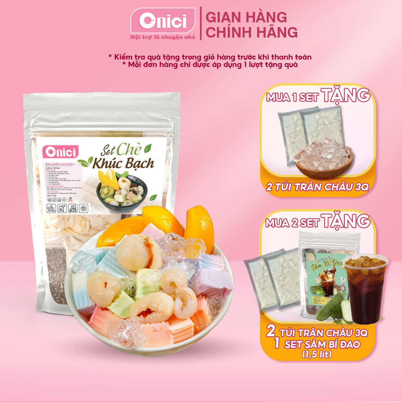 Chè khúc bạch nấu 20 chén set nguyên liệu bếp của mẹ onici