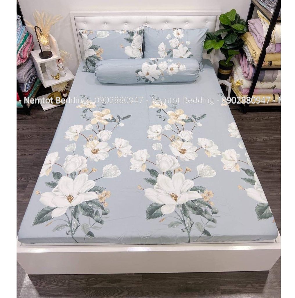 🌸xã kho hàng siêu đẹp🔥 bộ chăn ga, bộ drap lụa tencel bộ 5 món 4 món chăn ga lụa tencel microfiber cao cấp siêu mát, mềm mịn - hethongnemtot.com