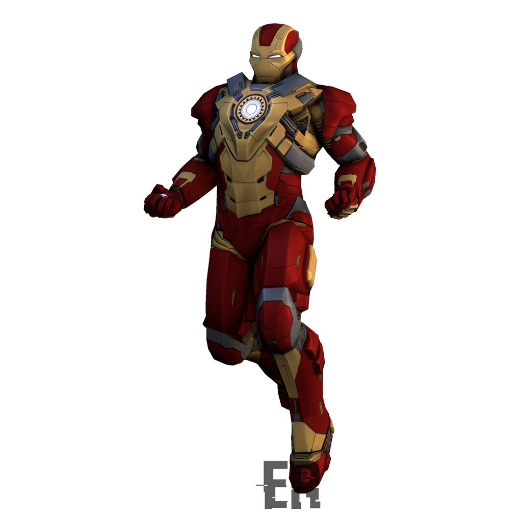 Mô hình giấy 3d iron man mk17 heartbreaker tỉ lệ 1/6