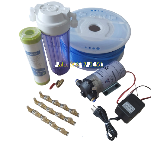 Bộ bơm phun sương 15 bép ,20m dây và cốc lọc  đầy đủ phụ kiện kết nối trực tiếp với nguồn nước máy