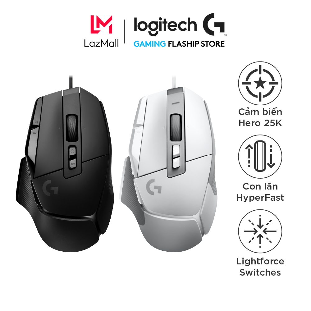 Chuột game có dây Logitech G502 X – switch LIGHTFORCE hybrid, Cảm biến Hero 25K, 13 nút macro, tương