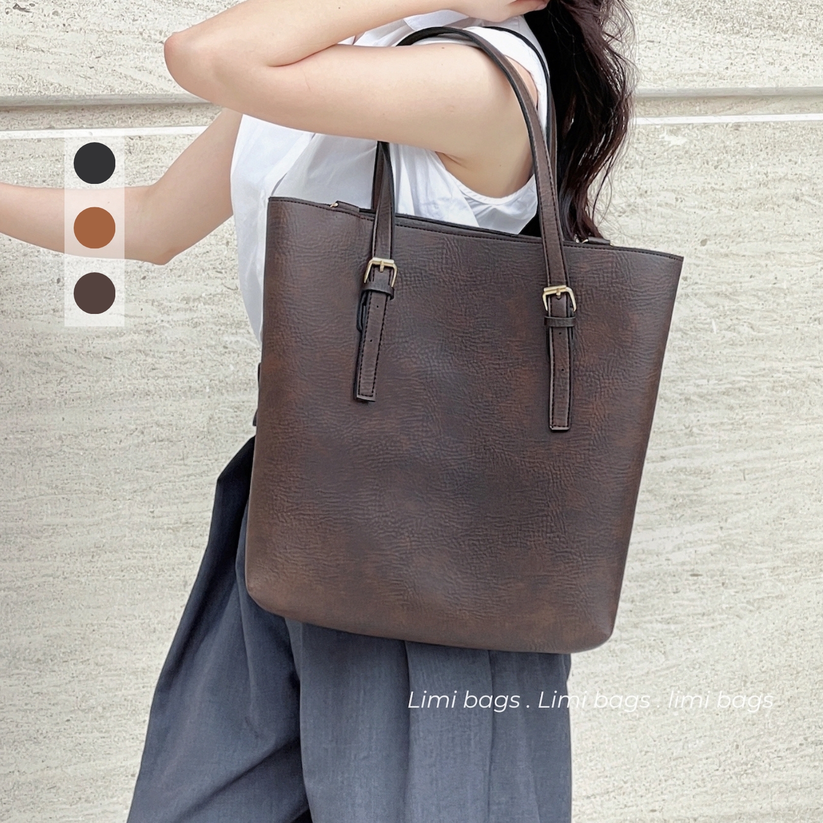 Túi Xách Nữ Da Công Sở SUPER BIG TOTE đựng Laptop A4 bản to phù hợp đi dạy đi học đi làm cao cấp xách tay cỡ bự Limi bags