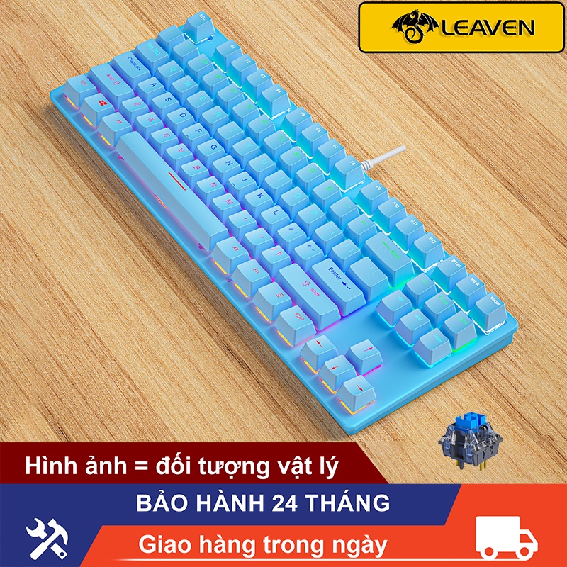 Bàn phím cơ rgb led K550 LEAVEN Giao hàng 24 giờ 87 phím Bàn phím máy tính