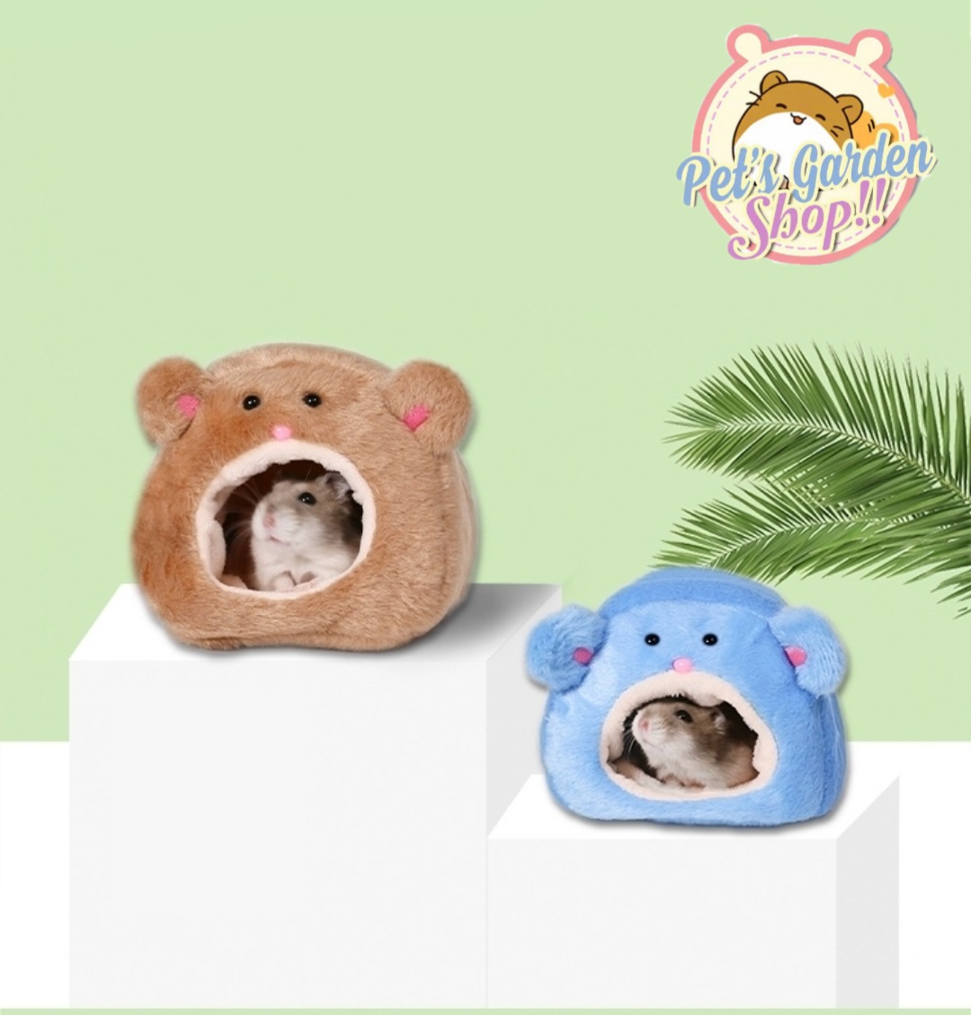Nhà ngủ ấm hình gấu cho hamster, pet nhỏ