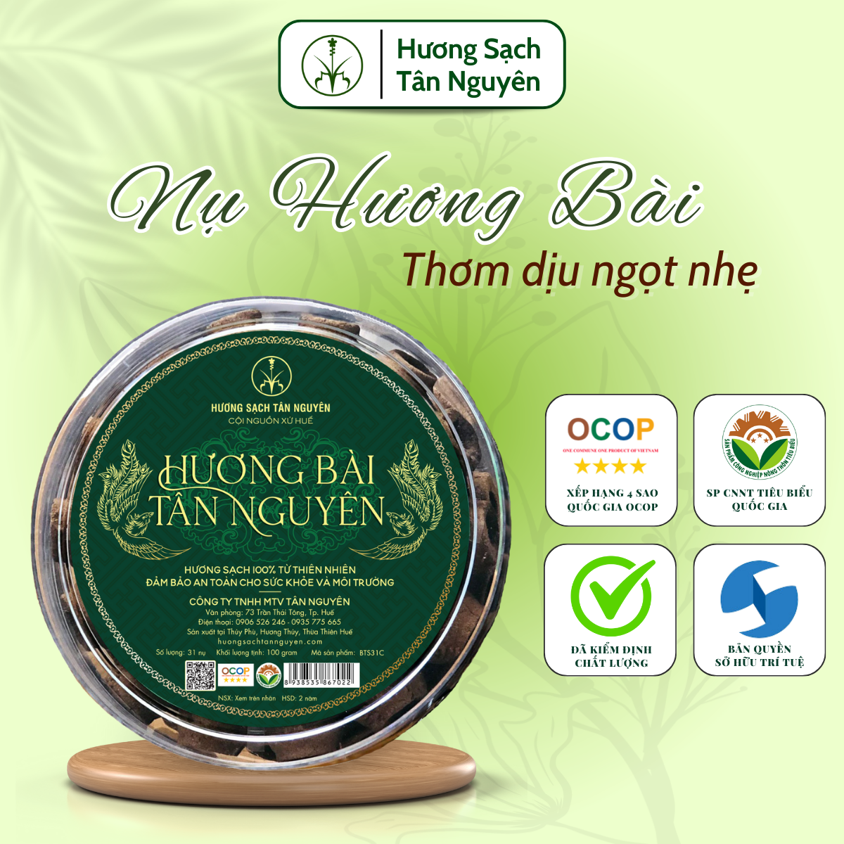 Hương bài Tân Nguyên, nhang xông phong thủy, nụ xông nhà làm từ rễ cây bài, sản phẩm OCOP quốc gia - HƯƠNG SẠCH TÂN NGUYÊN