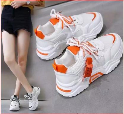 giày thể thao BLAI pha lưới thoáng mát  giày nữ giày sneaker  giày dép nữ màu trắng đen vàng cam chất siêu đẹp thời Verygood Ha Noi