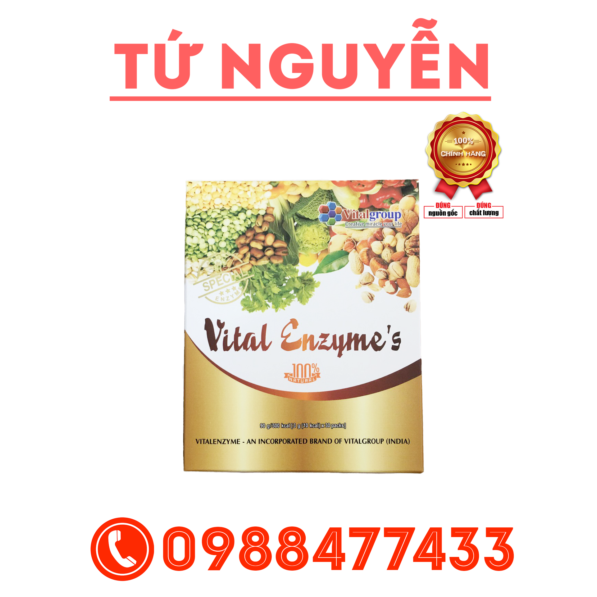 Vital Enzymes - Thanh lọc cơ thể hỗ trợ tiêu hóa khỏe mạnh  Enzyme