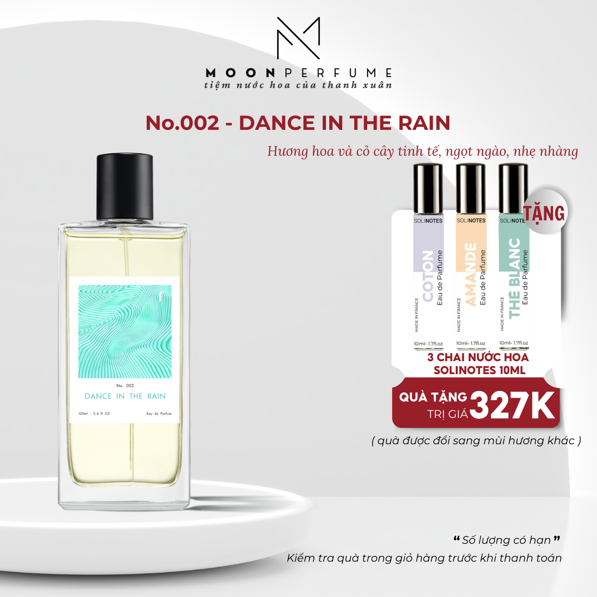 Nước hoa dance in the rain no.002 | official store f fresh spray - hương hoa và cỏ cây tinh tế, ngọt ngào, nhẹ nhàng 100ml