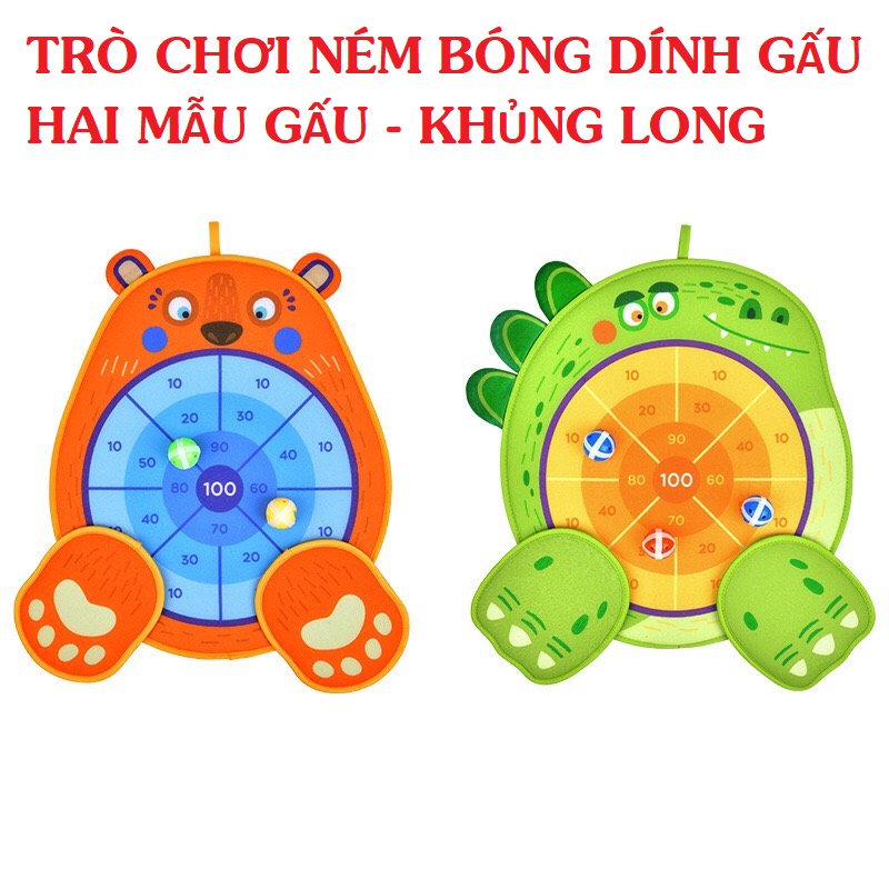 Trò Chơi Ném Bóng Dính Gấu chính hãng Mideer fun dart game 2 mẫu