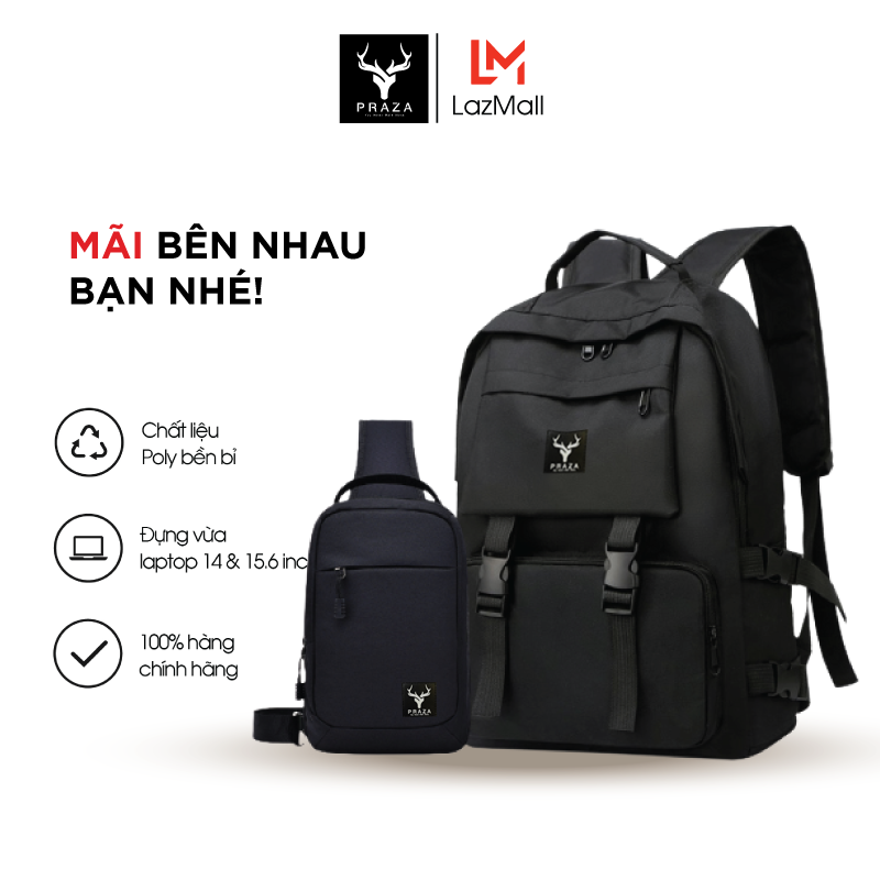 Combo balo ulzzang teen thời trang & túi đeo chéo praza - bl185dc112